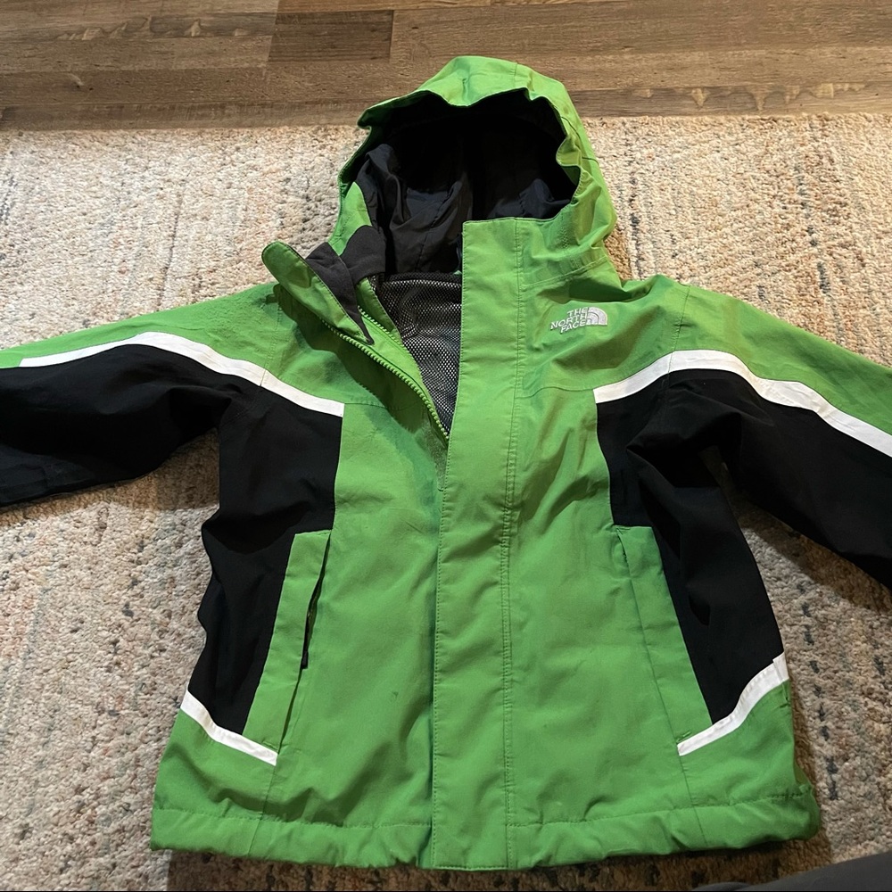 The north face green Ben 10 inspired windbreaker jacket
